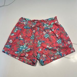 Janie and Jack girls shorts pink blue floral garden print size 18-24 months